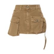 Op Maat Gemaakte Khaki Mini Rok The Attico , Brown , Dames