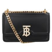 Leather shoulder-bags Burberry , Black , Dames