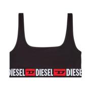 Zachte Geribbelde Katoenen Beha Diesel , Black , Dames