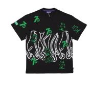 Zwarte Splashed Tee 7up Samenwerking Octopus , Black , Heren