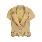 Pre-owned Wool outerwear Dior Vintage , Yellow , Dames