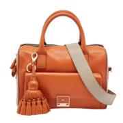 Pre-owned Leather handbags Anya Hindmarch Pre-owned , Orange , Dames