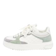 Pre-owned Leather sneakers Louis Vuitton Vintage , White , Dames