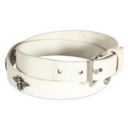 Pre-owned Metal bracelets Dior Vintage , White , Dames