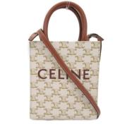 Pre-owned Fabric shoulder-bags Celine Vintage , White , Dames