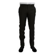 Donkerbruine Slim Fit Pantalon Dolce & Gabbana , Brown , Heren