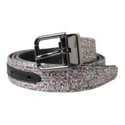 Multicolor versierde riem met zilveren gesp Dolce & Gabbana , Multicol...