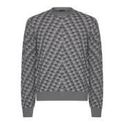 Elegante Sweater Collectie Giorgio Armani , Gray , Heren