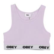 Rib Tank Top Orchid Petal Obey , Purple , Dames