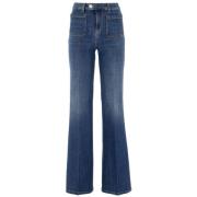 High Waisted Power Stretch Denim Jeans Pinko , Blue , Dames