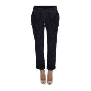 Geborduurde Denim Capri Jeans Dolce & Gabbana , Blue , Dames