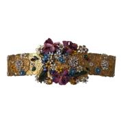 Bloemkristal versierde riem Dolce & Gabbana , Multicolor , Dames