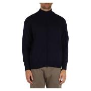 Turtleneck Zip Cardigan C.p. Company , Blue , Heren