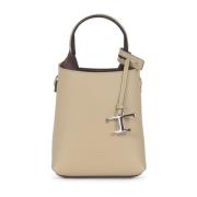 Stijlvolle tassen met telefoonvak en microfiber voering Tod's , Beige ...