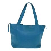 Pre-owned Leather totes Chanel Vintage , Blue , Dames