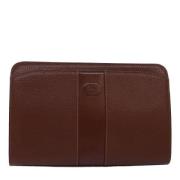 Pre-owned Leather clutches Burberry Vintage , Brown , Dames