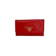 Pre-owned Leather key-holders Prada Vintage , Red , Dames