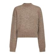 Beige Melange Mock Neck Sweater Jacquemus , Beige , Dames