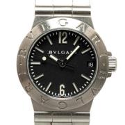 Pre-owned Stainless Steel watches Bvlgari Vintage , Black , Dames