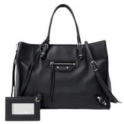 Pre-owned Leather handbags Balenciaga Vintage , Black , Dames