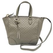 Pre-owned Leather gucci-bags Gucci Vintage , Gray , Dames