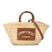 Pre-owned Raffia handbags Jimmy Choo Pre-owned , Beige , Dames