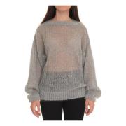 Trui met ronde hals en pofmouwen Boss , Gray , Dames