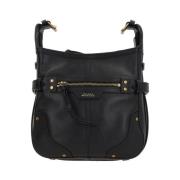 Zwarte leren hobo schoudertas Isabel Marant , Black , Dames