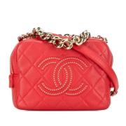 Pre-owned Leather handbags Chanel Vintage , Red , Dames