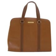 Pre-owned Leather handbags Burberry Vintage , Brown , Dames