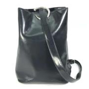 Pre-owned Leather shoulder-bags Cartier Vintage , Black , Dames