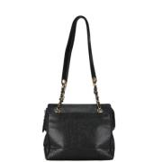 Pre-owned Leather chanel-bags Chanel Vintage , Black , Dames