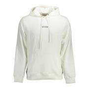 Geborduurde katoenen trui met lange mouwen Guess , White , Heren