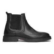 Stijlvolle Chelsea Boots voor Comfort Tommy Hilfiger , Black , Heren