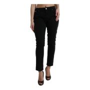 Twee Tone Denim Skinny Jeans Dolce & Gabbana , Black , Dames