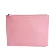 Pre-owned Leather clutches Givenchy Pre-owned , Pink , Dames