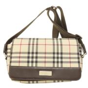 Pre-owned Canvas shoulder-bags Burberry Vintage , Beige , Dames