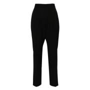 Klassieke Straight Broek Lanvin , Black , Dames