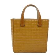 Pre-owned Leather totes Chanel Vintage , Yellow , Dames