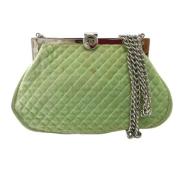 Pre-owned Velvet chanel-bags Chanel Vintage , Green , Dames