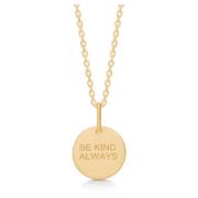 Be Kind Always Ketting Hanger 14K Goud Frk. Lisberg , Yellow , Dames