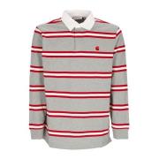 Lange Mouw Polo Rugby Shirt Grijs Carhartt Wip , Multicolor , Heren