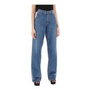 Baggy Denim Jeans met Bloemenborduursel Etro , Blue , Dames