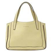 Pre-owned Leather handbags Loewe Pre-owned , Beige , Dames