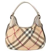 Pre-owned Canvas handbags Burberry Vintage , Beige , Dames