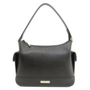 Pre-owned Leather handbags Burberry Vintage , Black , Dames