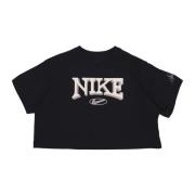 Dames Sportswear Varsity Tee Zwart Nike , Black , Dames