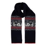 Kerstmotief blauwe sjaal Italiaanse stijl Gallo , Multicolor , Unisex