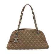 Pre-owned Leather chanel-bags Chanel Vintage , Brown , Dames