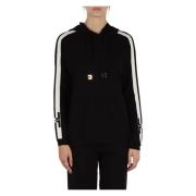 Gebreide Viscose Hoodie Elisabetta Franchi , Black , Dames